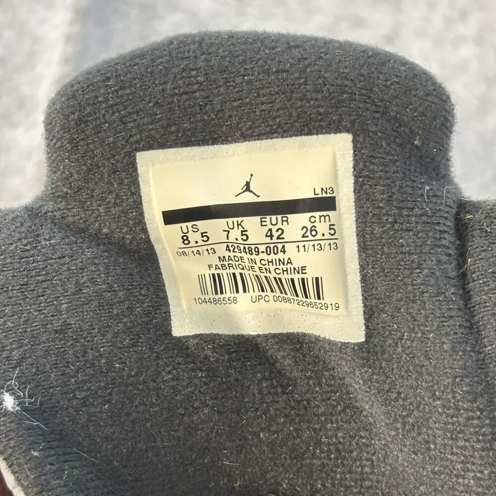 429489-004 - Mens 8.5 / Womens 10 - Nike Air Jordan Prime 5 Black Wolf Gray Mid